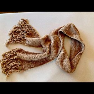 3/$25 - Sherpa style 64 x 7 inch scarf in Camel that will complete your look!